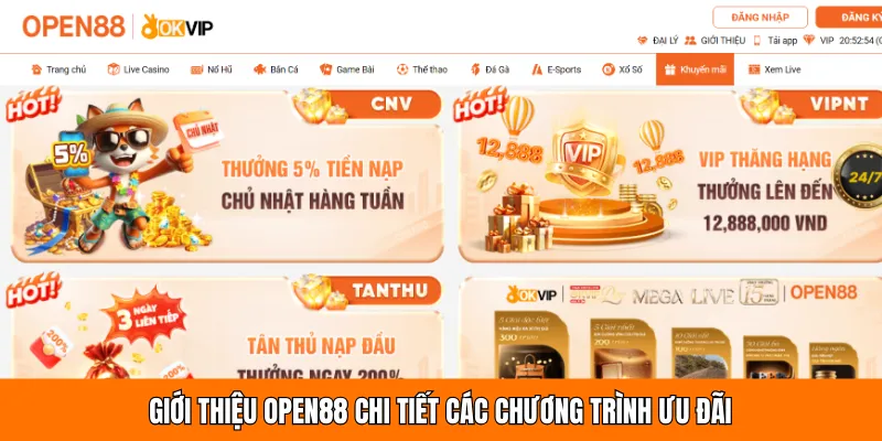 Giới thiệu OPEN88 chi tiết các chương trình ưu đãi