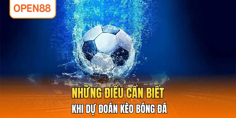 Những điều cần biết khi dự đoán kèo bóng đá